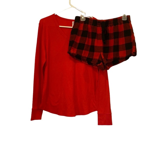 Sleep Chic Intimates & Sleepwear Clearance Sleep Chic Plaid Red